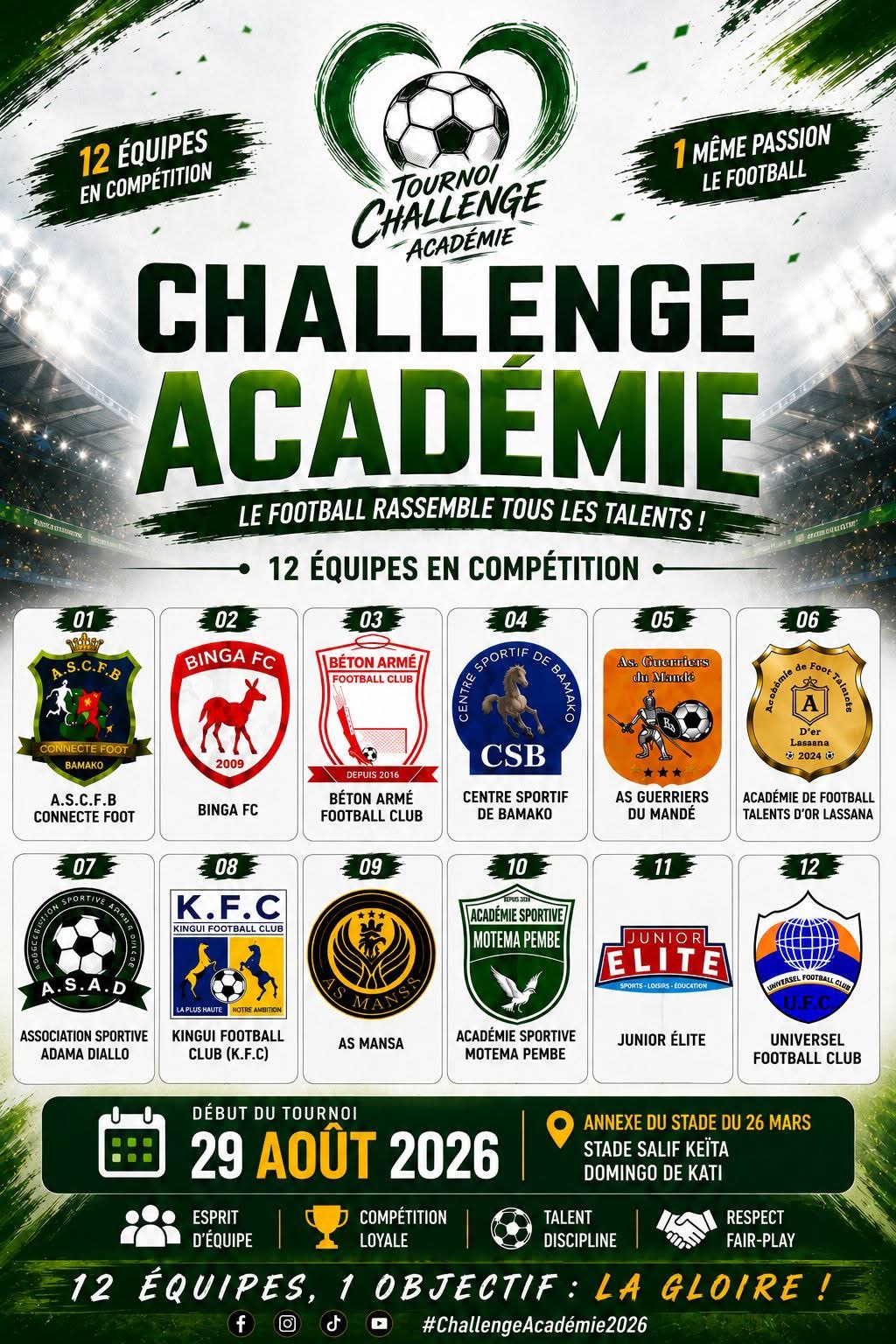 Affiche du Tournoi Challenge Académie 2026